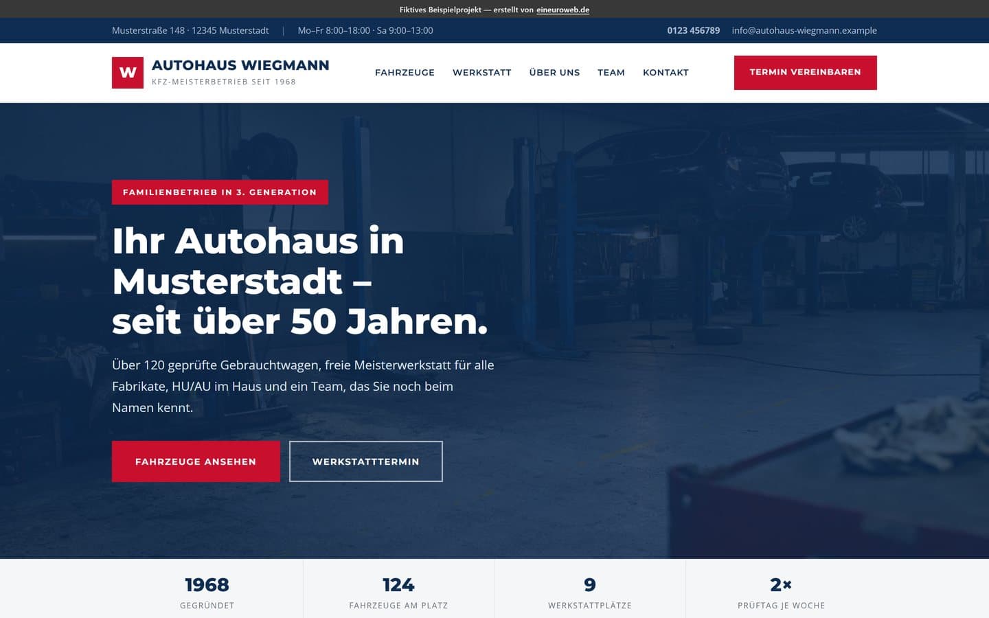 Startseite von Autohaus Wiegmann