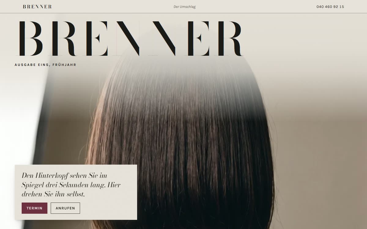 Startseite von BRENNER Salon