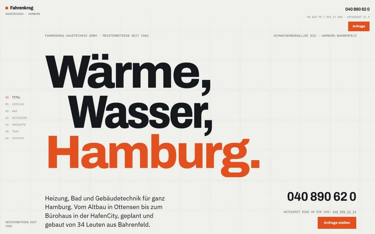 Startseite von Fahrenkrog Haustechnik