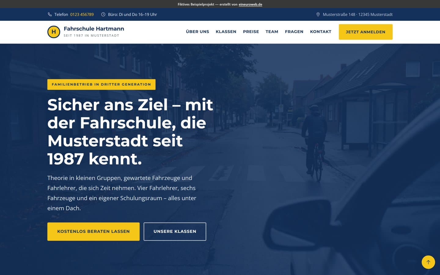 Startseite von Fahrschule Hartmann