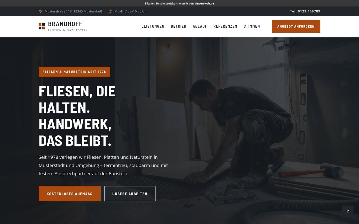 Startseite von Fliesen Brandhoff