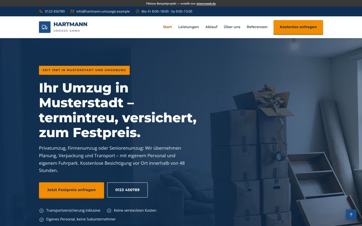 Startseite von Hartmann Umzüge