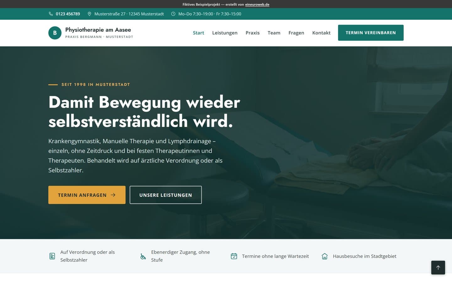 Startseite von Physiotherapie am Aasee