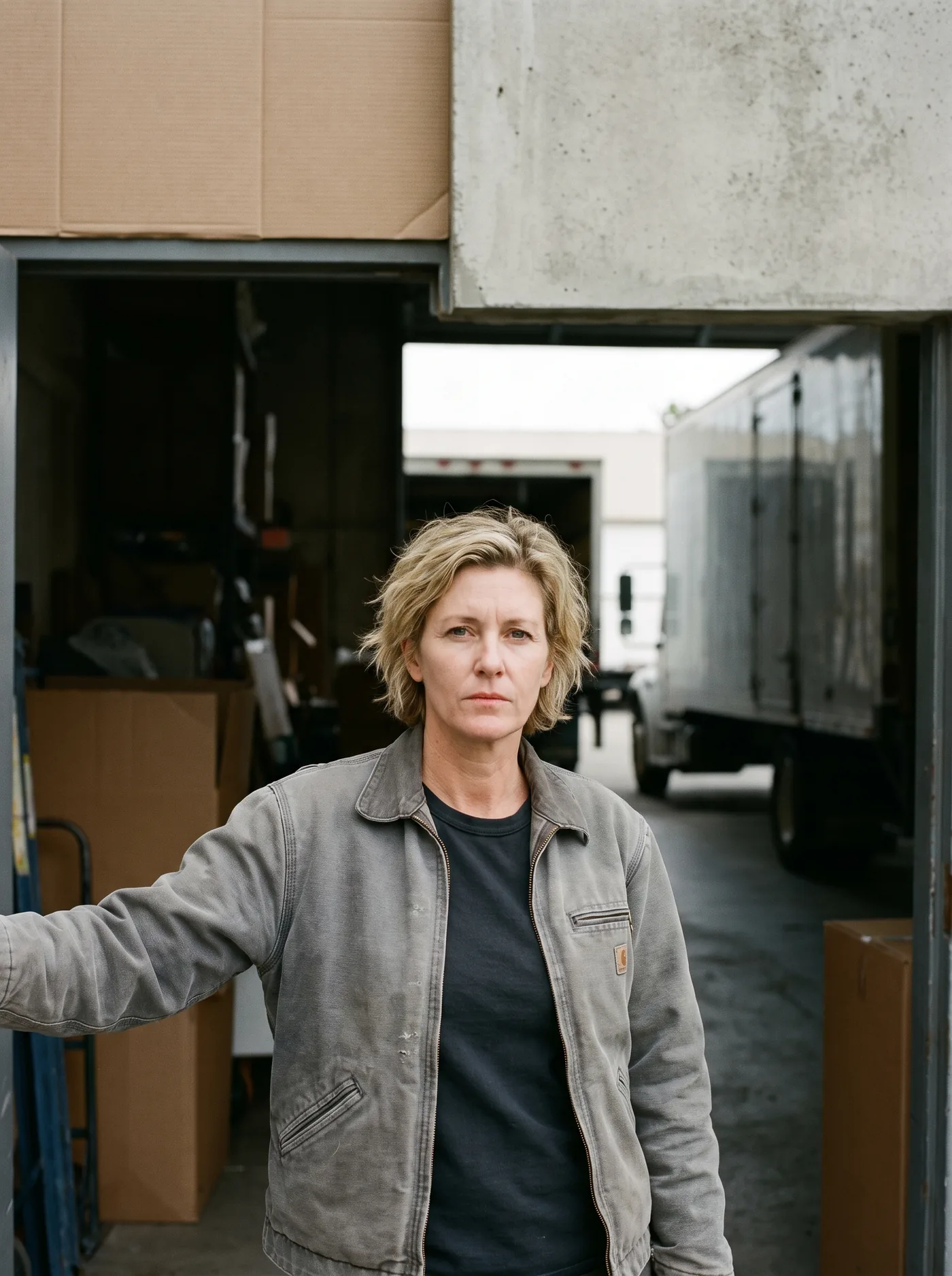 Silke Kranich vor dem Depot in Rothenburgsort.